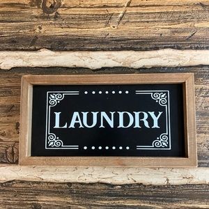 Laundry NWOT wood sign